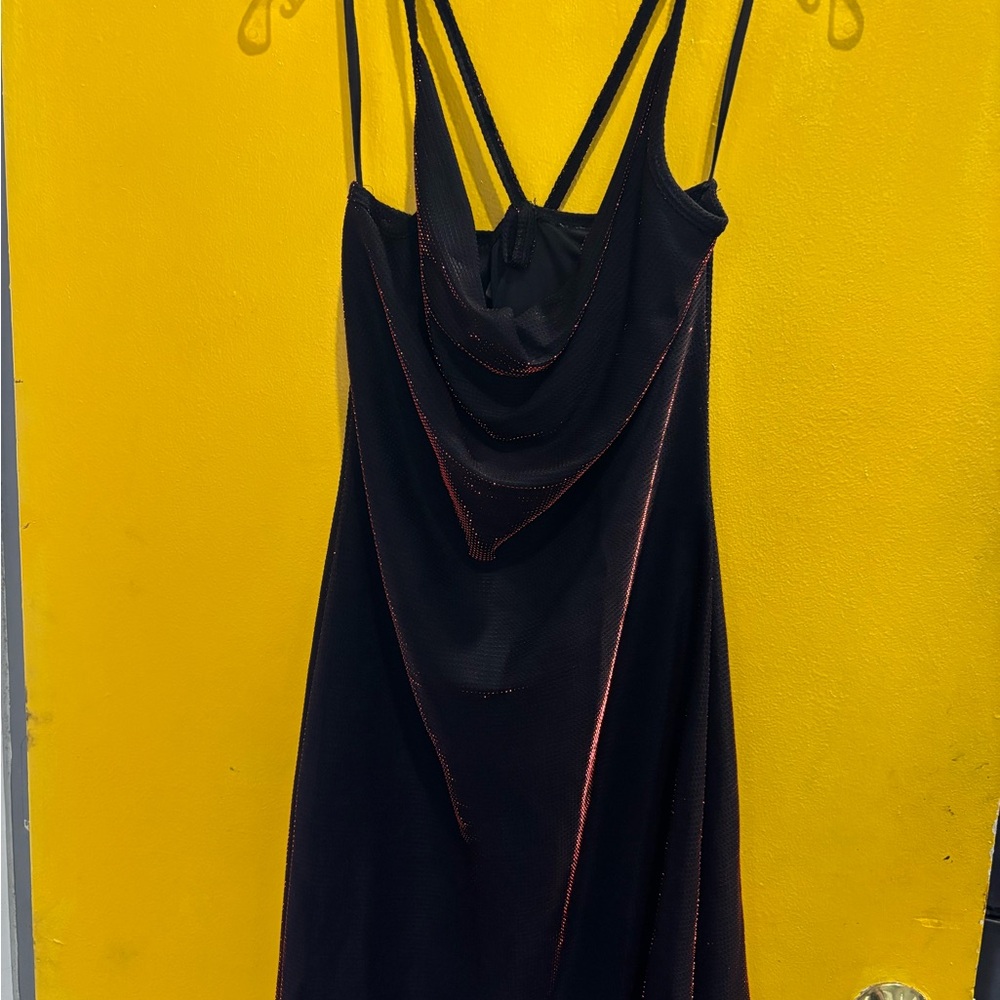 Elegant Black Strappy Dress